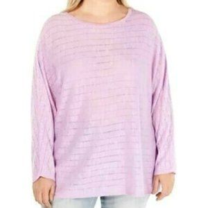 Style & Co. Plus 2X Women's Lavender Sprig Long Sl